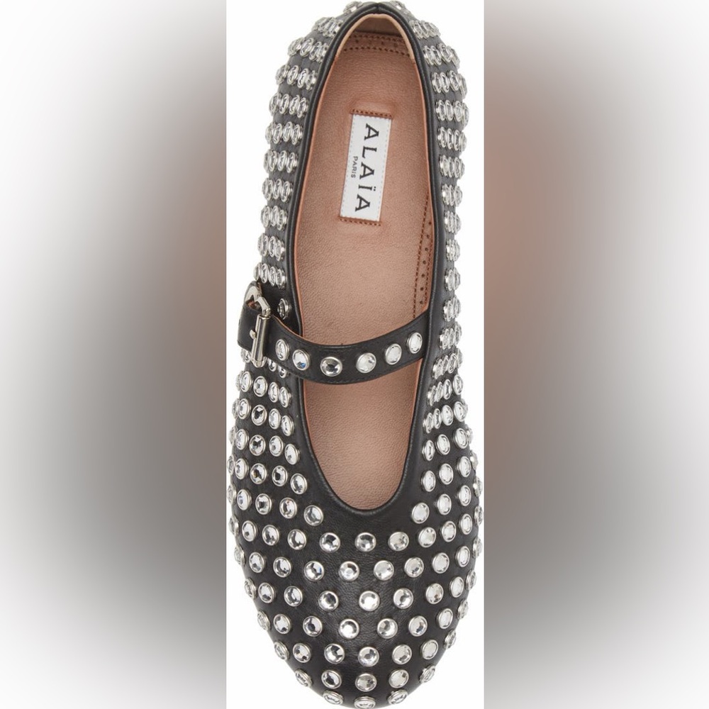 Alaia Black Ballet Flats